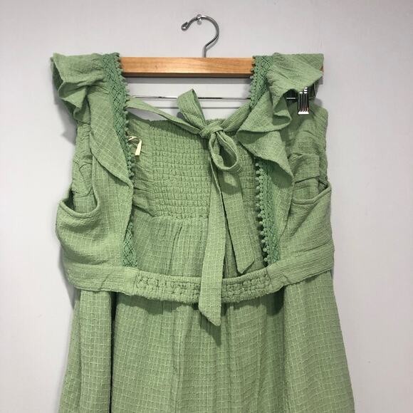 Free People County Line Maxi Skirt Set Light Green Size L - Picture 5 of 9